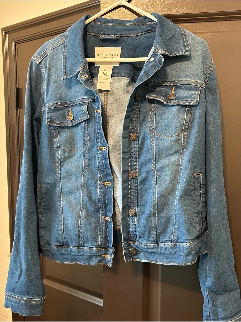 Social Standard Medium Blue Denim Jacket - Women's M